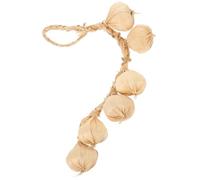 IWOWHERO Artificial Garlic String Decor Realistic Vegetable Photo Prop for Kitchen Home Farm Restaurant Harvest Festival Decoration