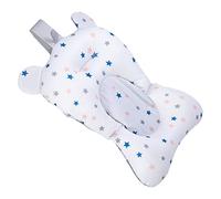 IWOWHERO Baby Bathtub Seat with Strong Buoyancy and Adjustable Tilt Angle, White Foam and Plastic Infant Bath Cushion for Comfortable Bath Times and Newborn Support