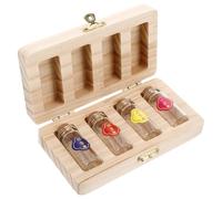 IWOWHERO Baby Keepsake Storage Box Gift for Presenting and Storing Fetal Hair with Large Capacity for Newborns Wooden and Glass Material, Elegant Design Umbilical Cord, and First