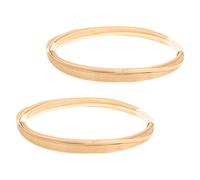 IWOWHERO Bamboo Strips for Weaving, Strip for Basket Weaving, 2 Bundles Yellow Bendable Craft Reeds for DIY Basket Making, Furniture Repair and Wedding Decor