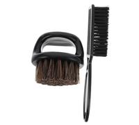 IWOWHERO Beard Smoothing Brush Set 2-piece Neck Duster Mustache Brush for Men's Hair Grooming Custom Barber Tools for Easy Styling Detangling