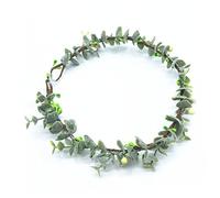 IWOWHERO Beautiful Bride Headband Green Leaf Women Wedding Tiaras for Bride Hairband Bridal Headband Wreaths Head Band Flower Garland Garlands Handmade