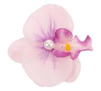IWOWHERO Beautiful Orchid Hair Barrette Realistic Faux Flower Hair Clip for Bridal Hawaiian Events Elegant Butterfly Orchid Design Easy Side Clip for Comfortable Wear