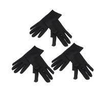 IWOWHERO Black Gloves Medium, Black Spandex Gloves for Jewelry Inspection and Art Handling, Stretchy Breathable Spandex, 3 Pairs, One Size, Comfortable and Easy to Stretch