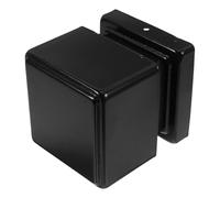 IWOWHERO Black Painted Metal Lotus Fence Post Cap for 100mm Square Tubes Flat Top Fence Finial Cover Garden Railing Replacement Post Cap Decoration