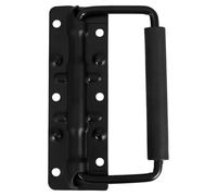 IWOWHERO Black Spring Loaded Suitcase Handle Heavy Duty Metal Chest Handle with Grip for Flight Case Toolbox Speaker Box Industrial Hardware Accessories