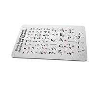 IWOWHERO Braille Motherboard Numbers and Punctuation Accessible Learning Tools Blind People Gadget Blind Education Tools Stainless Steel Silver
