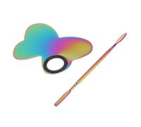 IWOWHERO Butterfly Palette for Makeup Palettes Nail Art Use Included Spatulas for Mixing Vibrant Colors Your Manicure Workspace