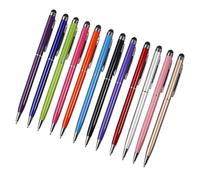 IWOWHERO Capacitive Screen Touch Pen and Ballpoint Stylus Drawing Pen 12pcs with Natural Writing Feeling and Quick Interaction in Assorted Colours for Phone and Tablet for Marking up Random Color