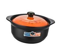 IWOWHERO Ceramic Casserole Stewing Pot with Lid Non Stick Household Stockpot for Braised Chicken Soup Rice Bibimbap Heat Resistant Double Ears High Temperature Resistant Cookware for People
