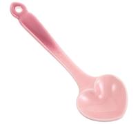 IWOWHERO Ceramic Heart-Shaped Dessert Spoon with Nordic Gradient Glaze, Pink Porcelain Flatware for Home Tableware, Creative Reusable Spoon for Coffee, Soup, and Sweet Serving