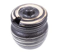 IWOWHERO Ceramic Sushi Seasoning Pot Small Mustard Condiment Holder for Kitchen and Japanese Food Store Smooth Surface Easy-Clean Porcelain Spice Container for Sauce Sugar Salt Storage