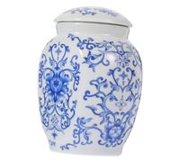 IWOWHERO Ceramic Tea Jar with Airtight Seal Chinese Style Loose Leaf Tea Container Vintage Oriental Design Small Kitchen Storage and Household Use