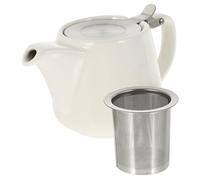 IWOWHERO Ceramic Tea Kettle with Stainless Steel Strainer Practical Teapot for Loose Leaf Tea Brewing Elegant Home Teaware with Easy Pour Design