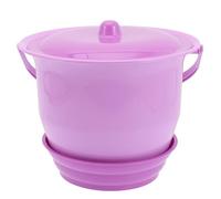 IWOWHERO Chamber Pot with Lid Plastic Urinal Toilet Bedpan Seat and Elderly Portable Unisex Spittoon Suitable for Nighttime Use Random Color