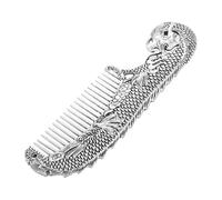 IWOWHERO Chinese Hand Carved Dragon Comb Vintage Decorative Alloy Hair Styling Tool for Grooming and Scalp Massage Traditional Dragon Design for Home Decor and Antique Collectibles