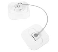 IWOWHERO Combination Code Fridge Lock Punch-Free Refrigerator Door Safety Lock for Home Cabinets and Drawers White Square