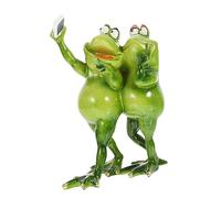 IWOWHERO Conjoined Frog Resin Figurine Miniature Animal Decor for Bonsai Landscape Charming Home Ornament for Desktop for Friends Family