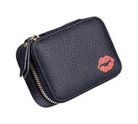 IWOWHERO Cosmetic Travel Bag Small Lipstick Mirror Pouch Makeup Bag Compartments Lipstick Storage Checkered