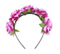 IWOWHERO Creative Pink Rose Headband for Women and Lightweight Comfortable Cloth Hair Hoop for Mother's Day and Homecoming Wedding Hair Accessories