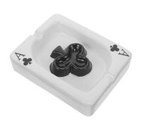 IWOWHERO Creative Poker Card Ashtray Tabletop for Indoor Outdoor Use Lightweight Compact Design with Secure Slots Decorative Modern Home Patio Smoking Accessory