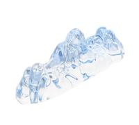 IWOWHERO Crystal Glass Paperweight with Mountain Design Dual-use Calligraphy Brush Rest and Decorative Paperweight Blue Artistic Writing Tool for Calligraphy Workshop Office and Watercolor