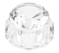 IWOWHERO Crystal Nail Art Cup with Lid Transparent Glass Mixing Container for Nail Polish and Powder Practical Manicure Tool for Home and Professional Use Elegant Design Gift for