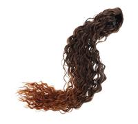 IWOWHERO Curly Ponytail Wig for Women Soft Synthetic Hair Extension Deep Curl Design and Breathable Net Cap for Authentic African Style Looks