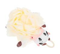 IWOWHERO Cute Cartoon Cow Bath Loofah Sponge - Soft Exfoliating Mesh Shower Pouf for Boys - Animal Bath for Fun Bathing and Gentle Skin Cleaning