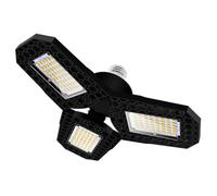 IWOWHERO Deformable LED Garage Light High Bay Ceiling Lamp with Adjustable Folding Wings for Basement Bright White Lighting