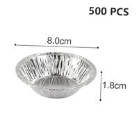 IWOWHERO Disposable Egg Tart Baking Mold Silver Foil Non-Stick Mini Tart Cups for Oven Baking Jelly Muffin and Small Cake Molds for Appetizers and Party Treats