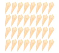 IWOWHERO Disposable Wood Cones 50Pcs Small Wooden Cone Cups for Wedding Appetizers and Finger Food Presentation