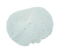 IWOWHERO Double Layer Shower Cap for Women Large Capacity Elastic Bath Hair Bonnet Non-slip Polyester Cotton Fabric Suitable for All Hair Types Reusable Moisture Protection Bathing Hat