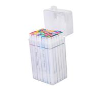 IWOWHERO Dual Tip Markers Set 48 Colors Portable Coloring Pens for Students and Artists, Multi-function Art Markers with Brush and Fine Tips, Household and School Drawing Supplies