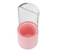 IWOWHERO Dustproof Sealed Makeup Brush Canister with Lid, Waterproof Pink Storage Bucket for Makeup Tools, Multi-Function Toiletries Holder for Travel and Home Organization