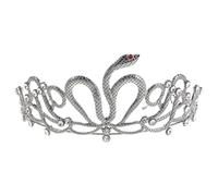 IWOWHERO Egyptian Snake Crown Headpiece for Bride Rhinestone Wedding Headband Vintage Bridal Headdress for Snake Costume Party