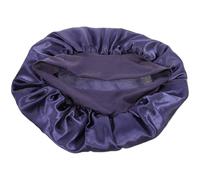 IWOWHERO Elastic Satin Sleep Hat for Women, Solid Color Ear-Protecting Hair Wrap, Comfortable Home Sleep Cover for Sleeping and Hair Care, Blue