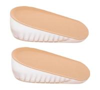 IWOWHERO Elastic Soft Gel Heel Lift Inserts for Men and Women Shoes Invisible Height Increasing Insoles with Design for Comfortable Shoe Risers Boost Height in Casual and Formal Footwear