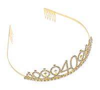 IWOWHERO Elegant Diamond Tiara Crown Birthday Crystal Headband Women's Party Accessory Queen Style