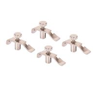 IWOWHERO Erhu with User-friendly Design Fine Tuners 4pcs Stainless Steel and Practical Functionality, Silver Erhu String Tuning Parts for Precise Adjustment, for Folk and World Musical