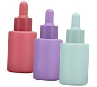 IWOWHERO Essential Oil Dropper Bottles Multi-use 30ml 3pcs Leak-proof Glass and Silicone Travel Bottles for Aromatherapy and Personal Care