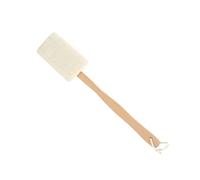 IWOWHERO Exfoliating Brush for Body Bath Natural Loofah Long Wooden Handle Deep Cleansing