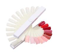 IWOWHERO Fan Shape False Nail Display Board for Nail Art Polish Practice with Lightweight Plastic Material, Suitable for Home Use and Professional Use to Display Many Colors