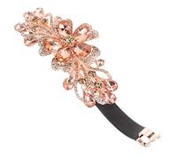 IWOWHERO Flower Hair Clips for Women Elegant Rhinestone Barrette for Thick Hair Stylish Spring Accessory for Weddings and Parties Floral Design