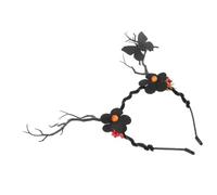 IWOWHERO Flower Headband Butterfly Tree Antler Branch Shaped Headpiece Curly Willow Branch Christmas Headband Deer Floral Crown Hair Accessory