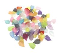 IWOWHERO Frosted Acrylic Flower Beads for Jewellery Making, Lightweight Vintage Petal and Leaf Charms, Easy to Pair with Hair Accessories, for Daily Wear and DIY Crafts, 500g Random Color