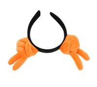 IWOWHERO Funny Thumbs up Fleece Snood Headband Hand Gesture Prop for Wedding Christmas Party Decor Comfortable Elastic Headband