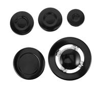 IWOWHERO Gas Burner Head Covers Replacement for Stove Tops Flame Caps with Safety Flame Overflow Prevention Easy-clean Design Efficient Combustion for Even Heating Compatible with Various