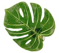 IWOWHERO Green Monstera Leaf Curtain Tie Backs No Drilling Plastic Curtain Holder Clamp for Bedroom Living Room Curtains