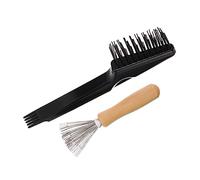 IWOWHERO Hair Brush Cleaner Comb Rake and Double-sided Brush for Cleaning Hairbrushes at Home Salon